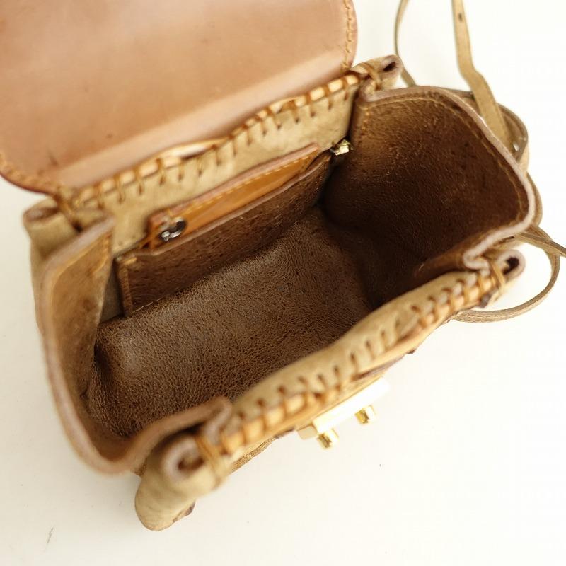 美品/定価9.9万】エバゴス ebagos *カーフハンドバッグ SS*レザーかご