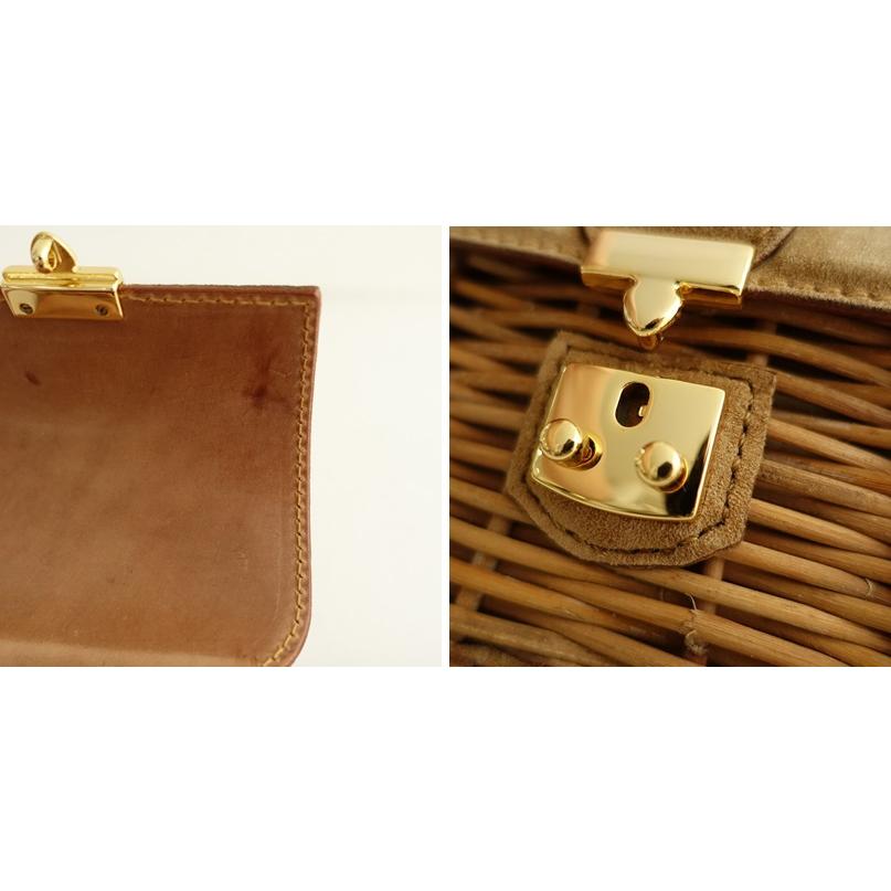 美品/定価9.9万】エバゴス ebagos *カーフハンドバッグ SS*レザーかご