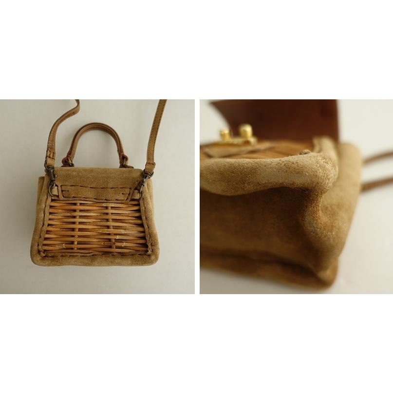 美品/定価9.9万】エバゴス ebagos *カーフハンドバッグ SS*レザーかご