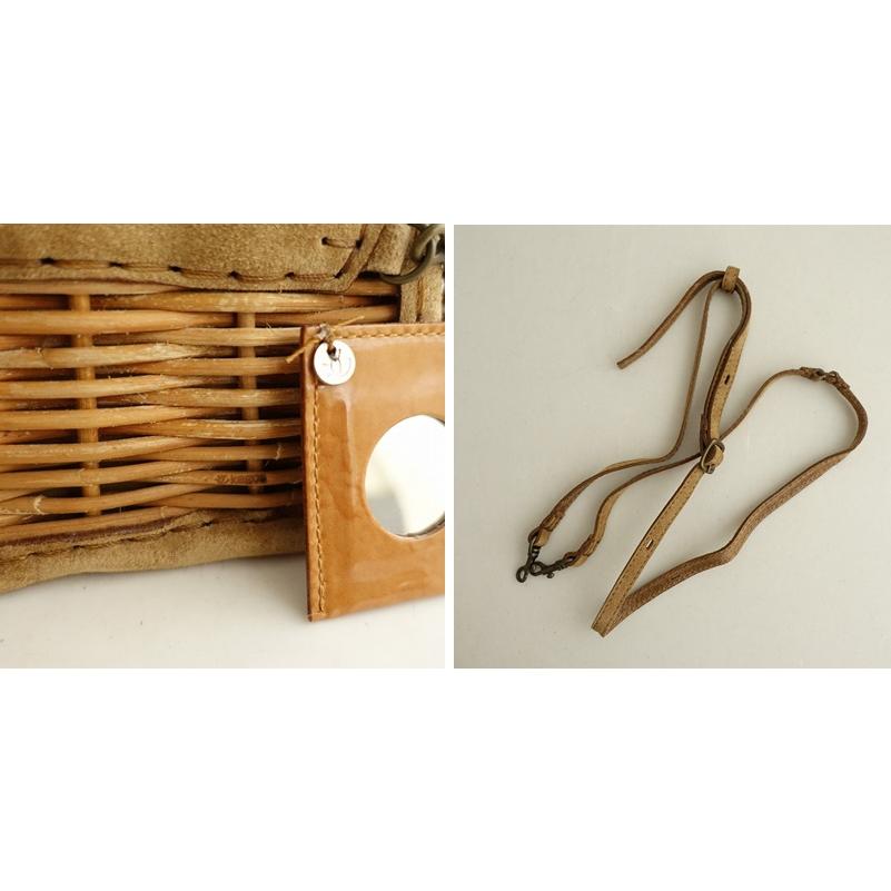美品/定価9.9万】エバゴス ebagos *カーフハンドバッグ SS*レザーかご