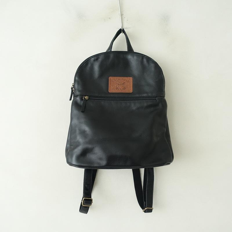 わちふぃーるど WACHIFIELD *レザーデイパック*黒ブラック皮革リュック