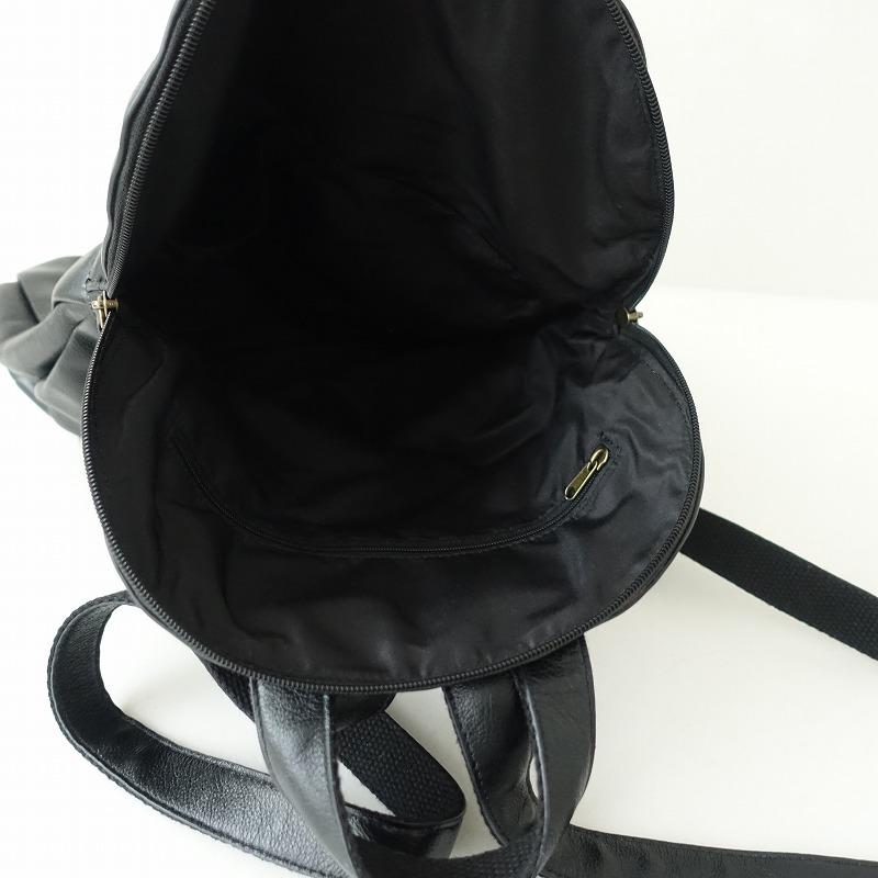 わちふぃーるど WACHIFIELD *レザーデイパック*黒ブラック皮革リュック