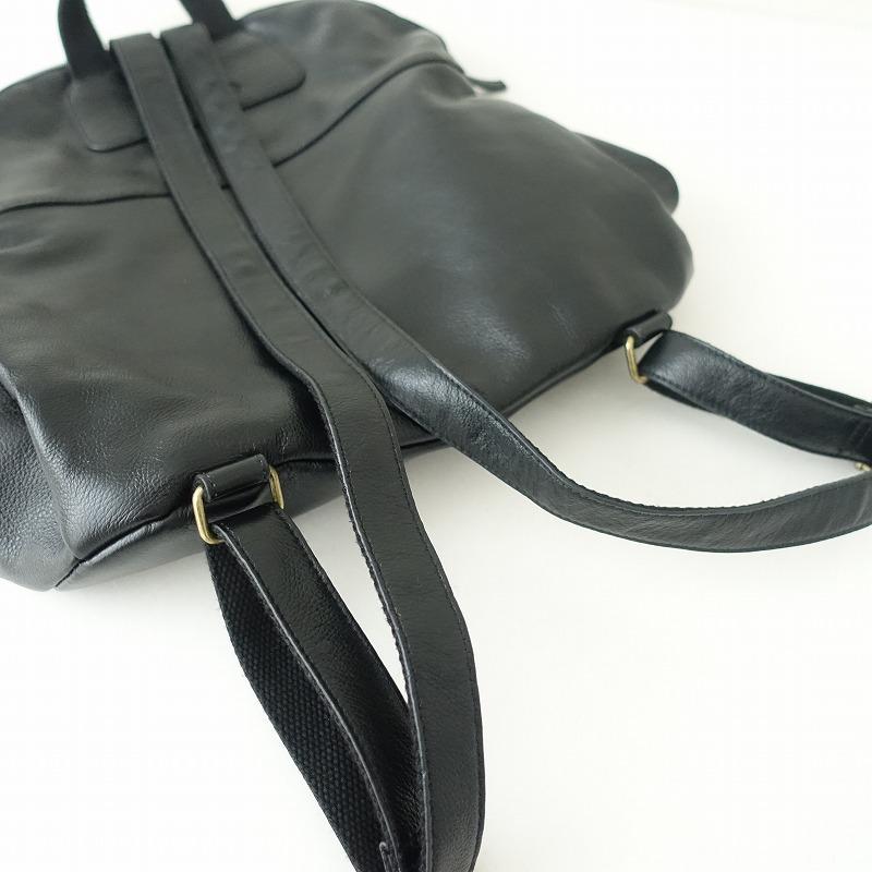 わちふぃーるど WACHIFIELD *レザーデイパック*黒ブラック皮革リュック