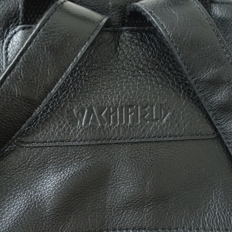 わちふぃーるど WACHIFIELD *レザーデイパック*黒ブラック皮革リュック
