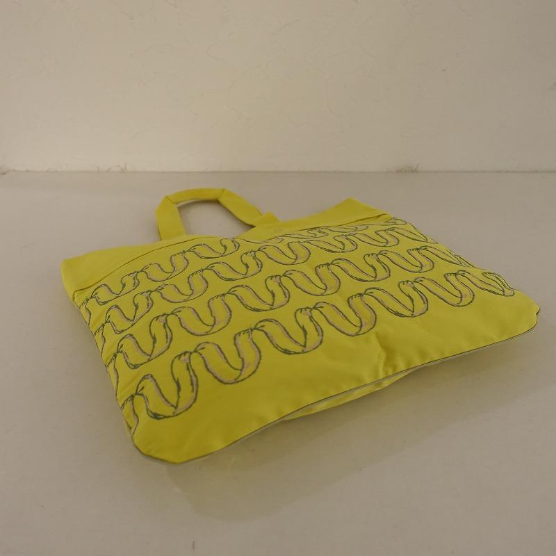 美品 ミナペルホネン レッスンバッグ ribbon mina perhonen ミナペルホネン *ribbon birdレッスンバッグ*黄色