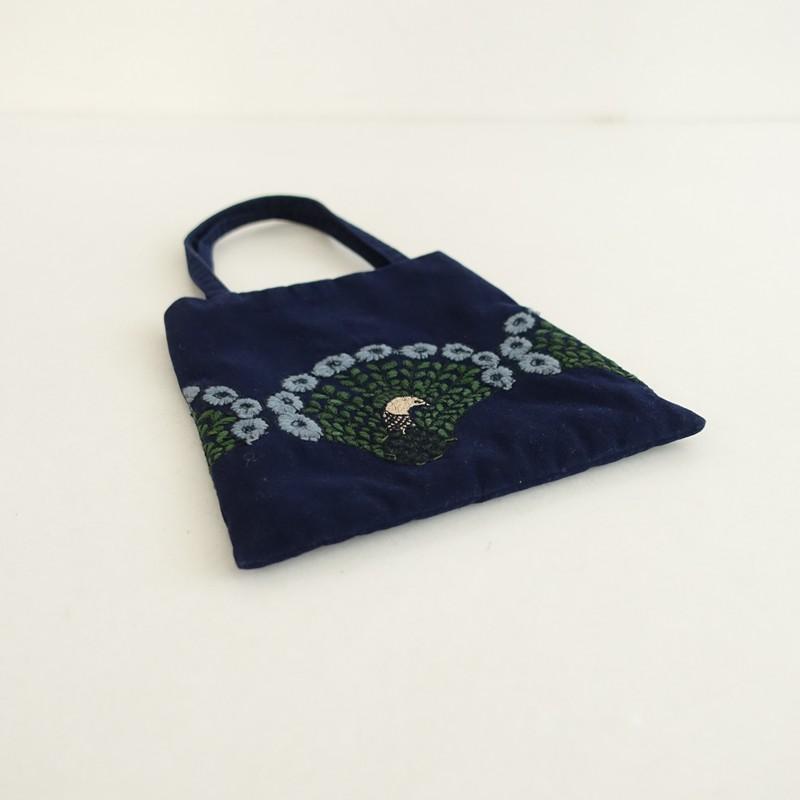 mina perhonen（ミナペルホネン） *peacock mini bag ミニバッグ*紺
