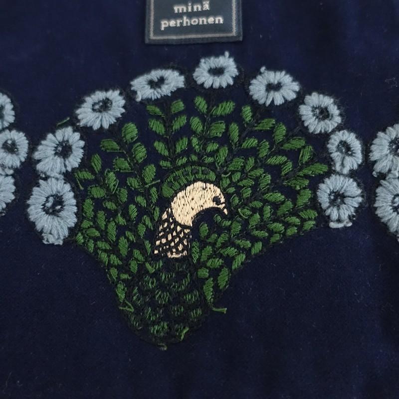mina perhonen（ミナペルホネン） *peacock mini bag ミニバッグ*紺