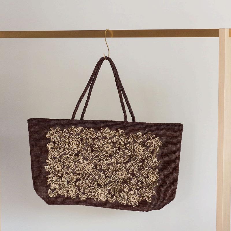 新品】 ソフィーディガール Sophie Digard 4457/XL ブラウンラフィア