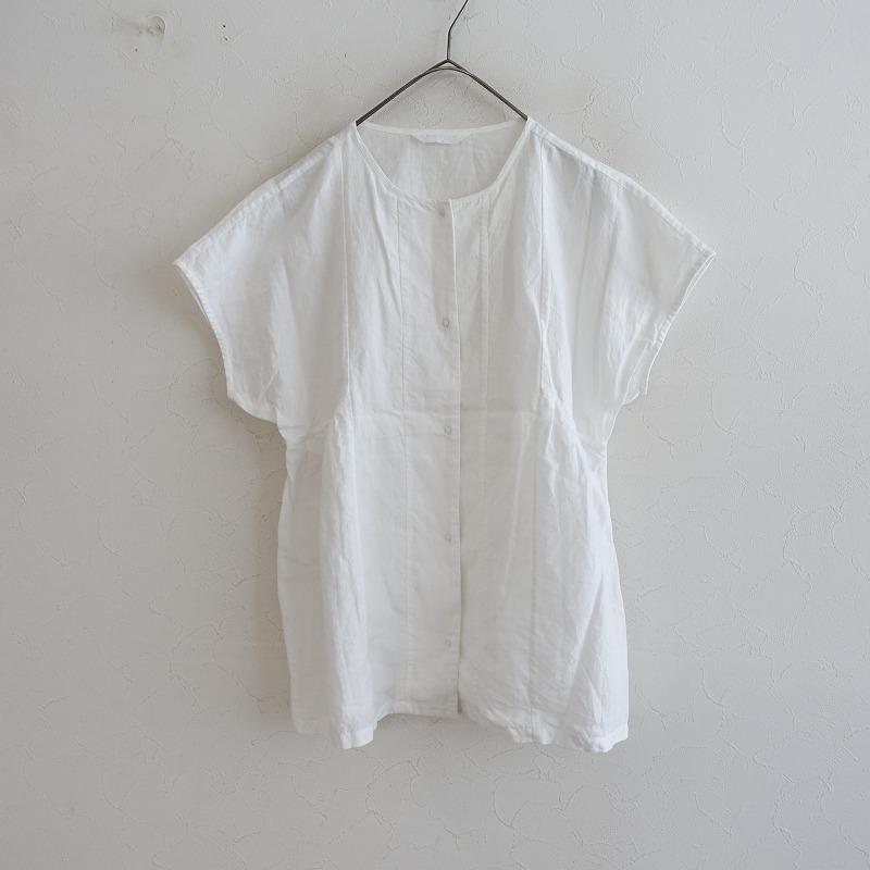 homspun（ホームスパン） *リネンノーカラーブラウス*Fシャツ麻 