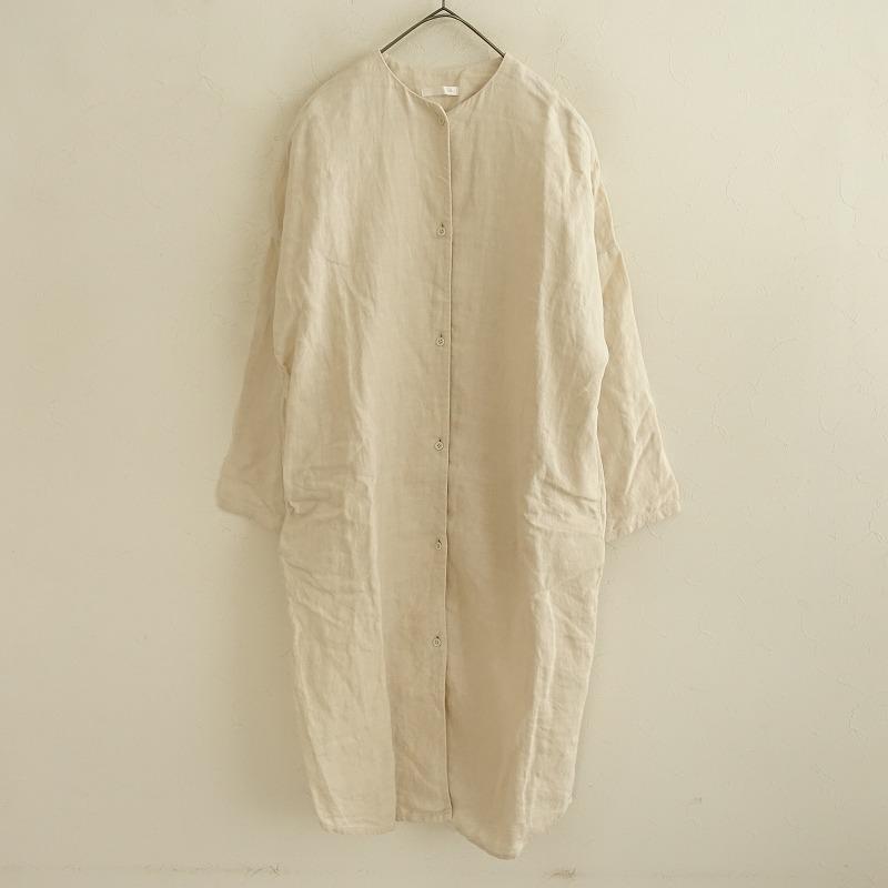 evam eva vie 【定価2.9万】エヴァムエヴァ *リネンローブ*ベージュ  