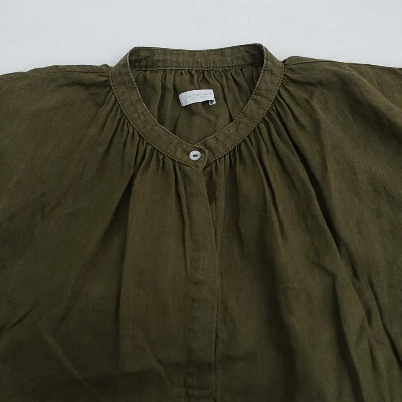フォグリネンワーク fog linen work *リネンバンドカラーギャザー