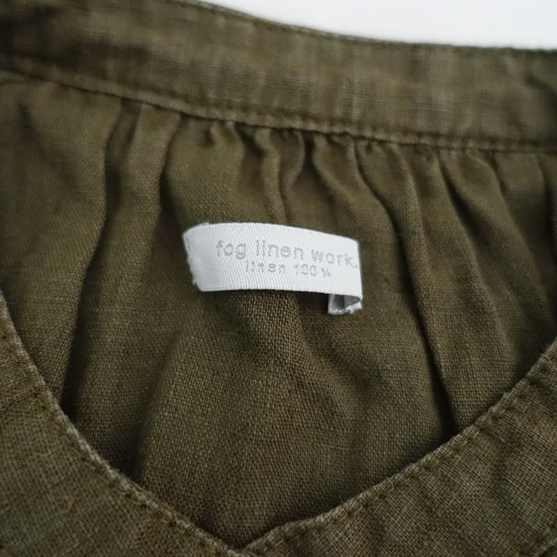 フォグリネンワーク fog linen work *リネンバンドカラーギャザー