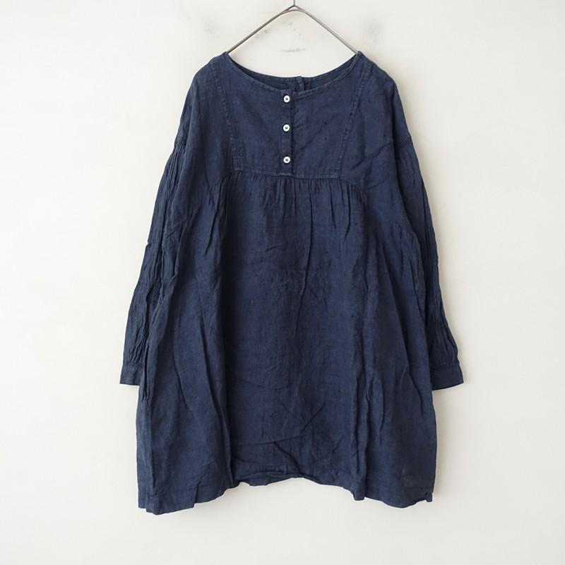 nest Robe（ネストローブ） *リネンギャザーチュニックブラウス*シャツ 