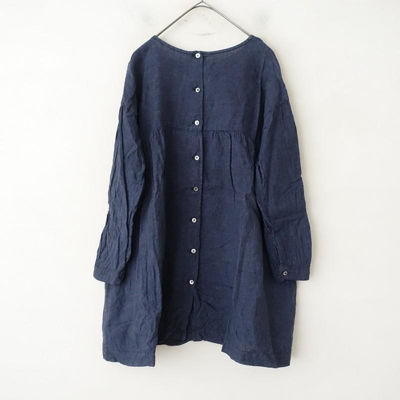 nest Robe（ネストローブ） *リネンギャザーチュニックブラウス*シャツ 