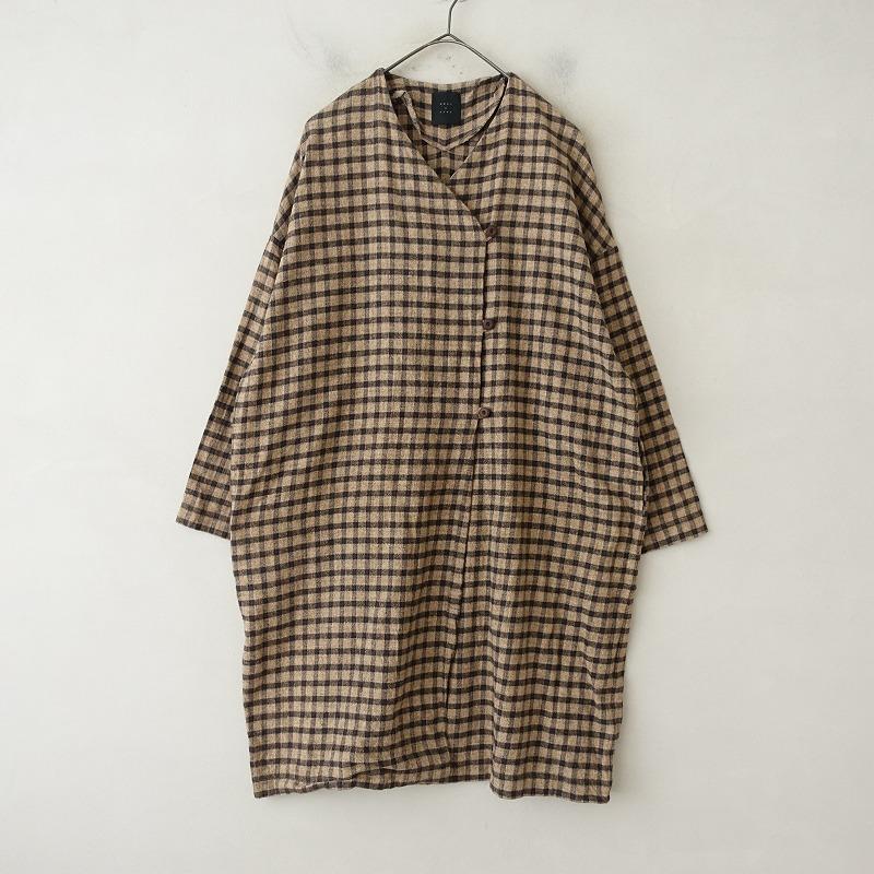 TANDEY　オオカミとフクロウ　オオカミと唄うたいのグリ　黒チェック　コート TANDEY オオカミとフクロウ オオカミと唄うたいのグリ 黒