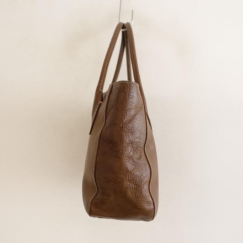 ゲンテン genten *工具ロゴレザートートバッグ*手提げブラウン