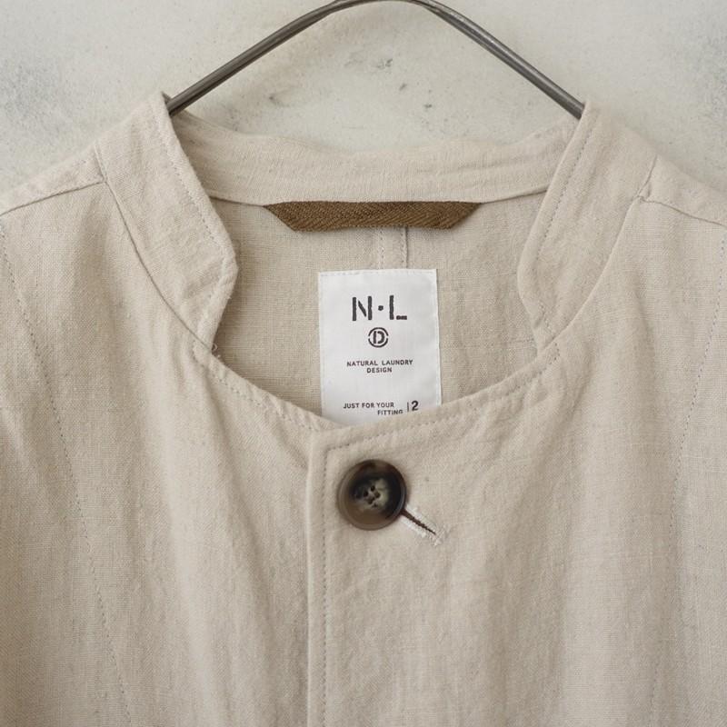 美品】ナチュラルランドリー NATURAL LAUNDRY *リネンロングコート*2 