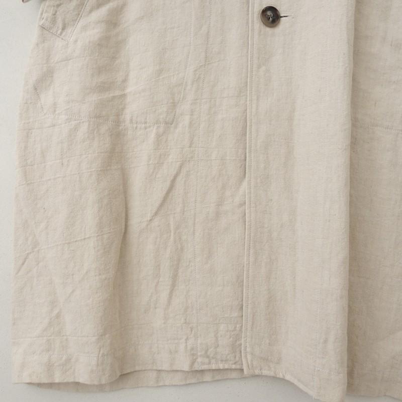 美品】ナチュラルランドリー NATURAL LAUNDRY *リネンロングコート*2 