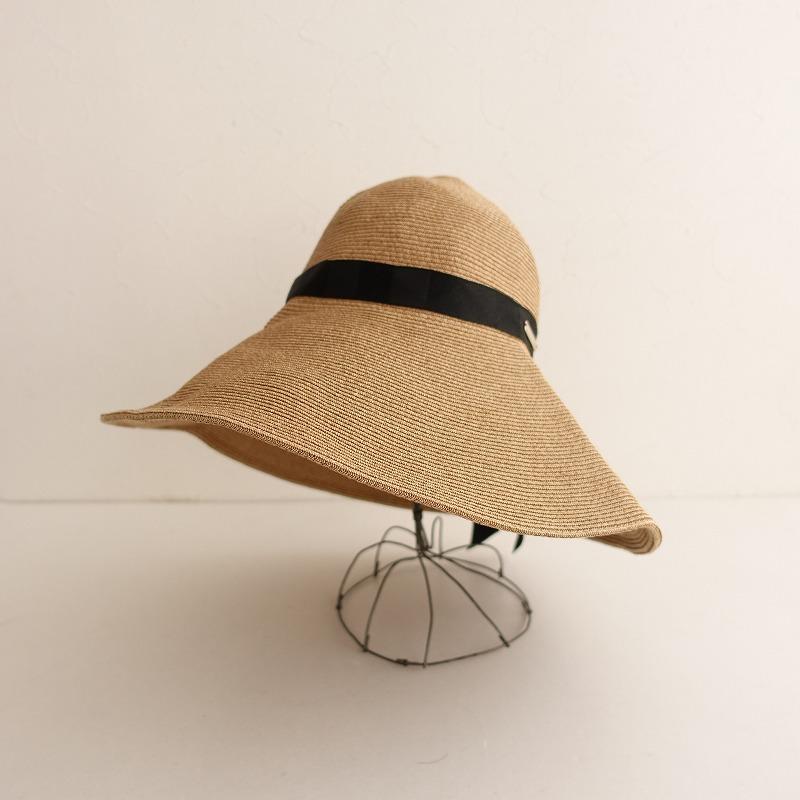 Athena New York アシーナニューヨーク *ペーパーハット*ベージュ/黒  