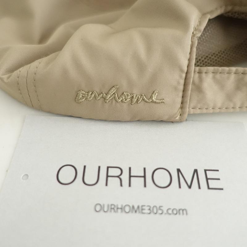 OURHOME ベージュ　キャップ アワーホームOURHOME *きれいめキャップ*ぼうしベージュ撥水0425