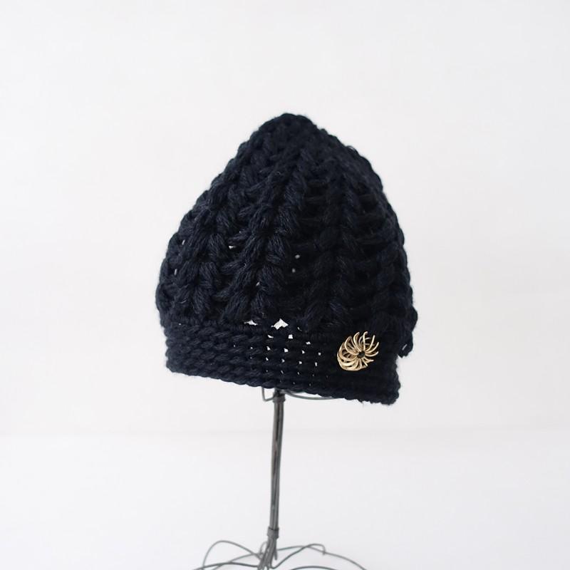 ヒトミシノヤマ　ニット帽 定価2.5万】ヒトミシノヤマ×ミナペルホネン hitomi shinoyama×mina