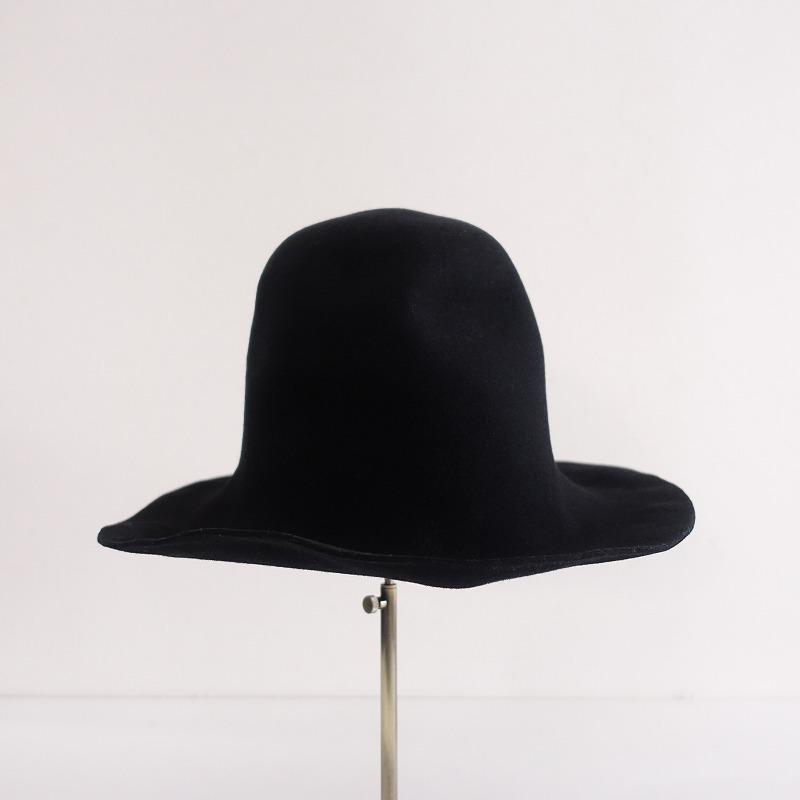 【新品未使用】REINHARD PLANK 黒 ウール フェルトハット Reinhard Plank（レナードプランク） *フェルト中折れハット*黒