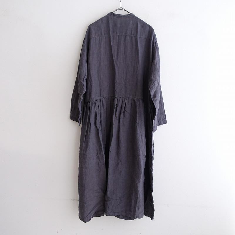 nest Robe //【2022/定価2.8万】ネストローブ *リネン近江晒切替 nest Robe //【2022/定価2.8万】ネストローブ *リネン近江晒切替