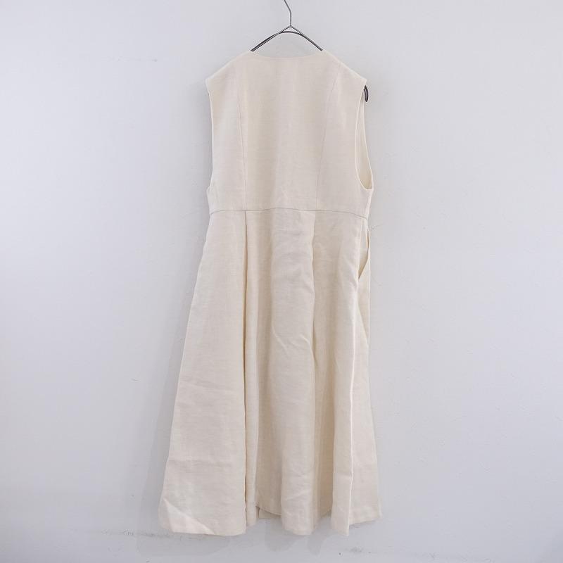 チコリ Chicoree *カシュクール羽織りワンピース*ノースリーブ麻毛 