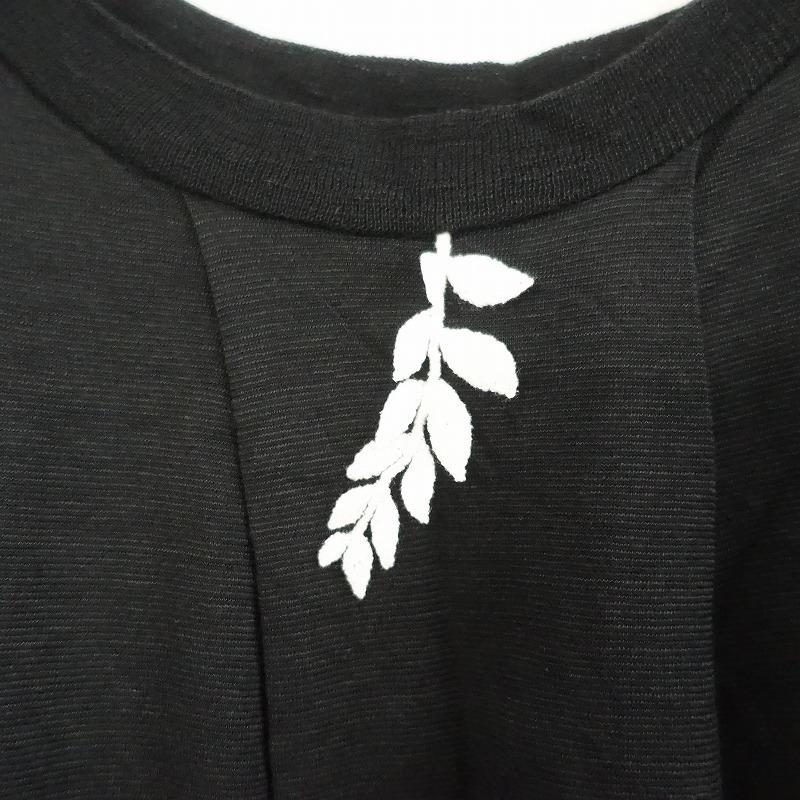 ミナペルホネン ali リーフモチーフ ドルマンスリーブ 長袖カットソー 38 ミナペルホネン ali リーフモチーフ ドルマンスリーブ 長袖