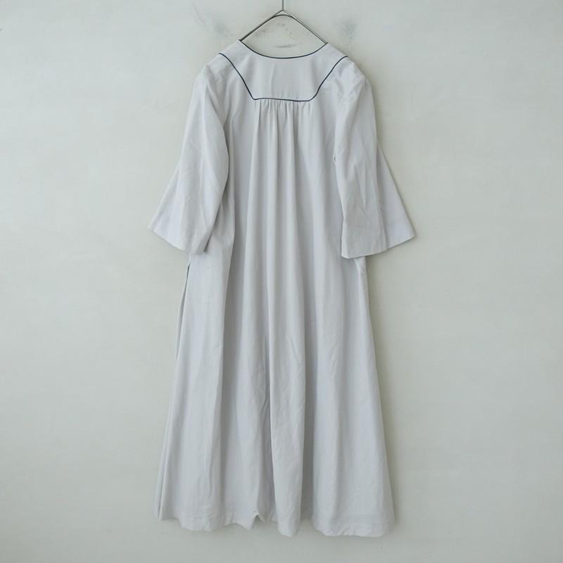 【定価9万】ミナペルホネン mina perhonen *sable Vネックドレス*38ワンピース毛ライトグレープリーツ(j1-2603-82)【92C62】_1