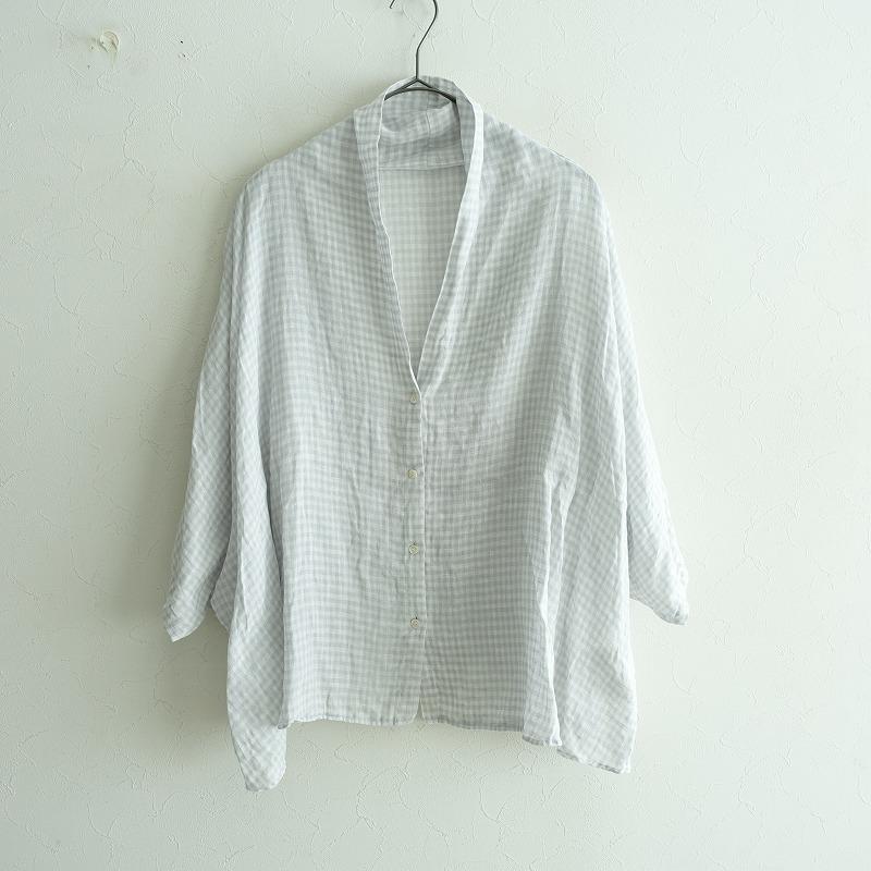 定価2.6万/美品/ネストローブ nest Robe  *リネンガーゼギンガムブラウス*F薄手麻羽織シャツワイド0423(J10-2302-201)【52C32】 :j10-2302-201:drop -  通販 - Yahoo!ショッピング