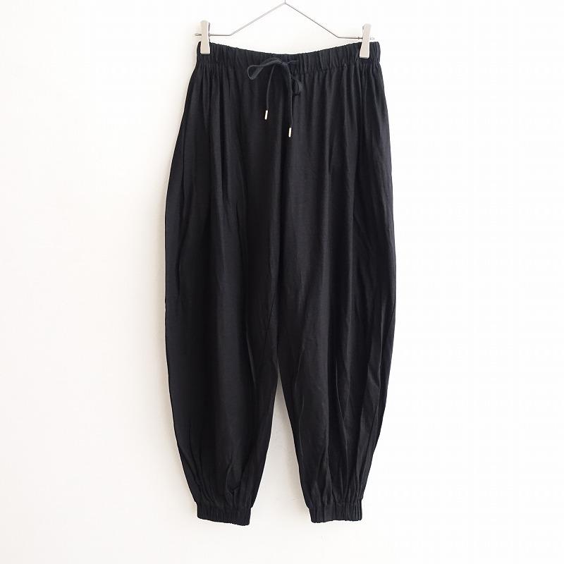 CLOTH&CROSS クロス＆クロス *裾ゴムイージーパンツ*2ブラック黒