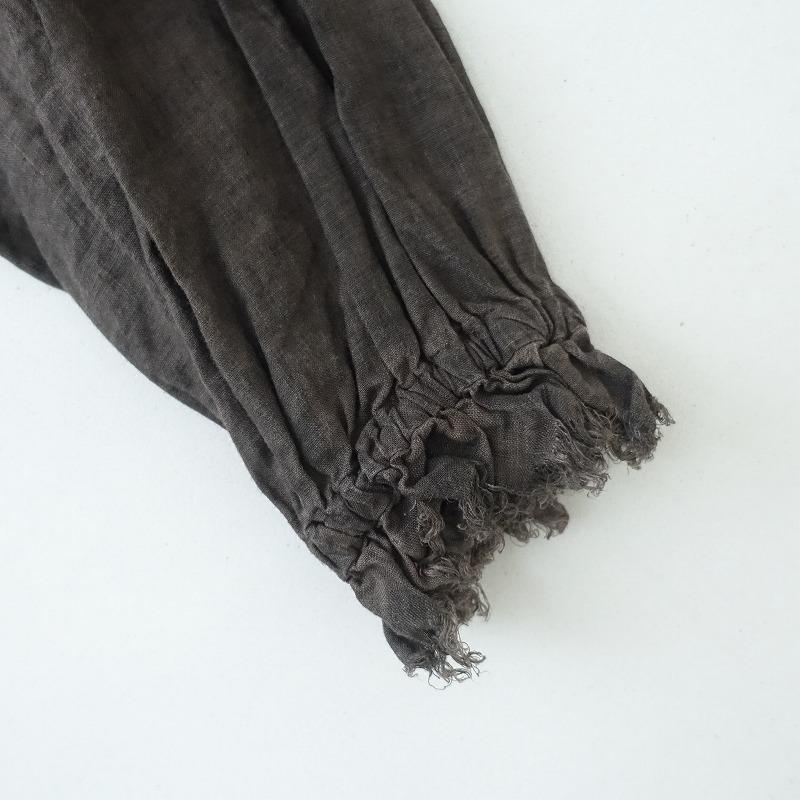 nest Robe（ネストローブ） *天然染めリネンフリルブラウス*F麻