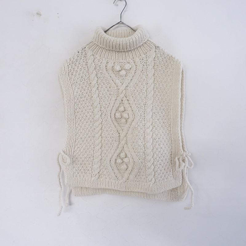 【nest Robe】ペルーニット ポップコーンケーブル ベスト nest Robe（ネストローブ） 【2023/定価2.6万】ネストローブ *ペルー