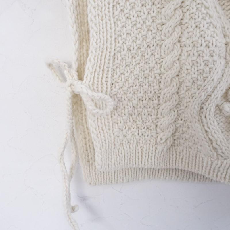 nest Robe ネストローブ　ペルーニットポップコーンケーブルベスト nest Robe（ネストローブ） 【2023/定価2.6万】ネストローブ *ペルー