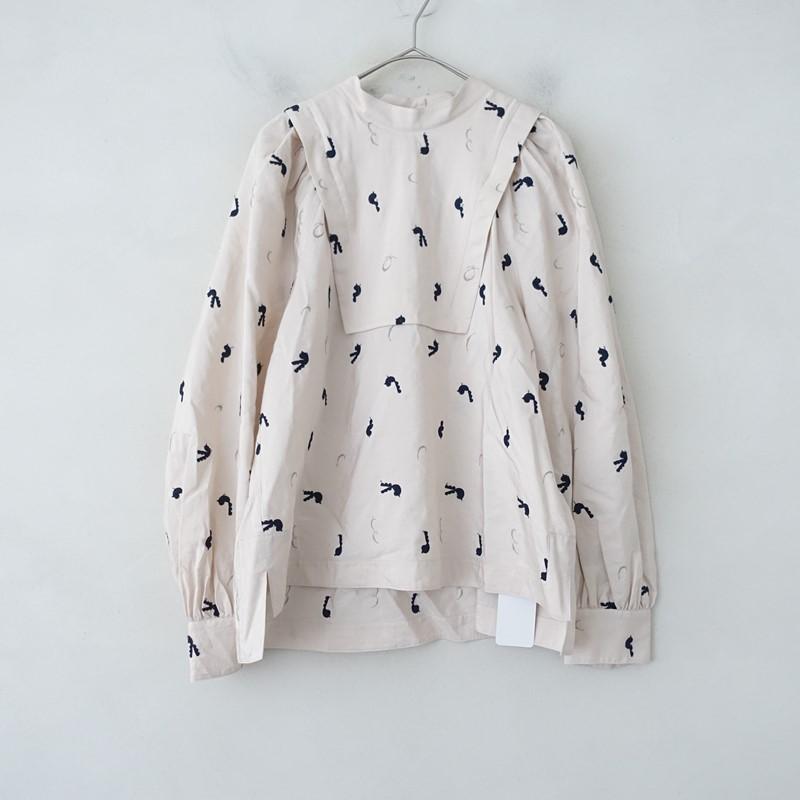 mina perhonen（ミナペルホネン） *linnunlaulu 刺しゅうブラウス*36