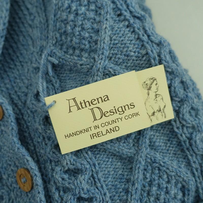 Athena Design アテナデザイン　アランニット　水色　美品 ATHENA DESIGNS（アテナデザイン） 【未使用/nest Robe購入/定価4.7万
