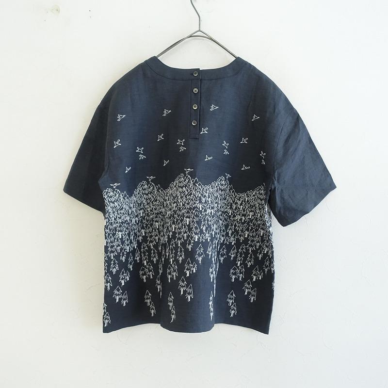 美品 ミナペルホネン wild star 刺繍 リネン 丸襟 ブラウス 38 麻 mina perhonen（ミナペルホネン） 【美品/2024/SS/定価4.4万】ミナ