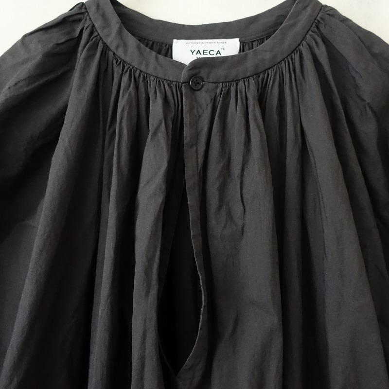 YAECA ヤエカライト WRITE *90708 GATHER BLOUSE WIDE LONG*S長袖  