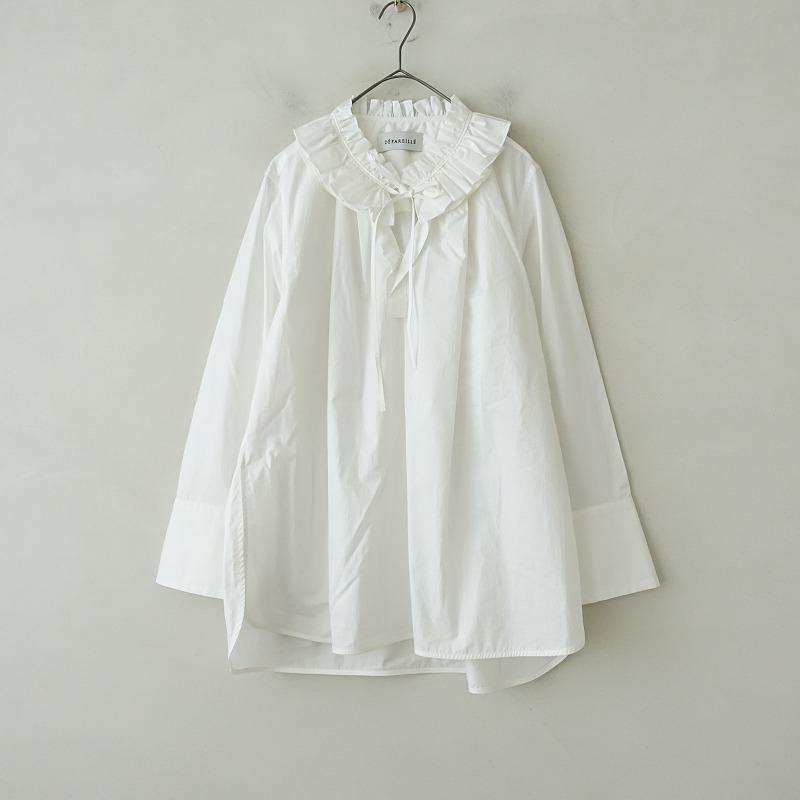 未使用/定価3.3万】デパリエ DEPAREILLE *フリルカラーブラウス 未使用/定価3.3万】デパリエ DEPAREILLE *フリルカラーブラウス