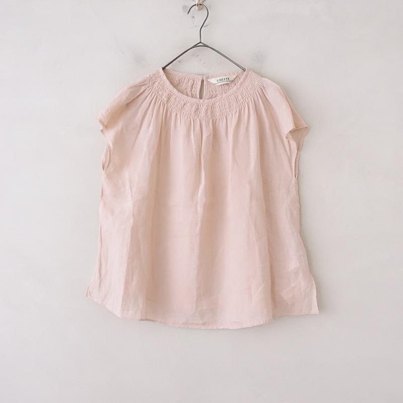 美品】リゼッタ Lisette *ブルーズ・ブロダリー シャーリングブラウス  