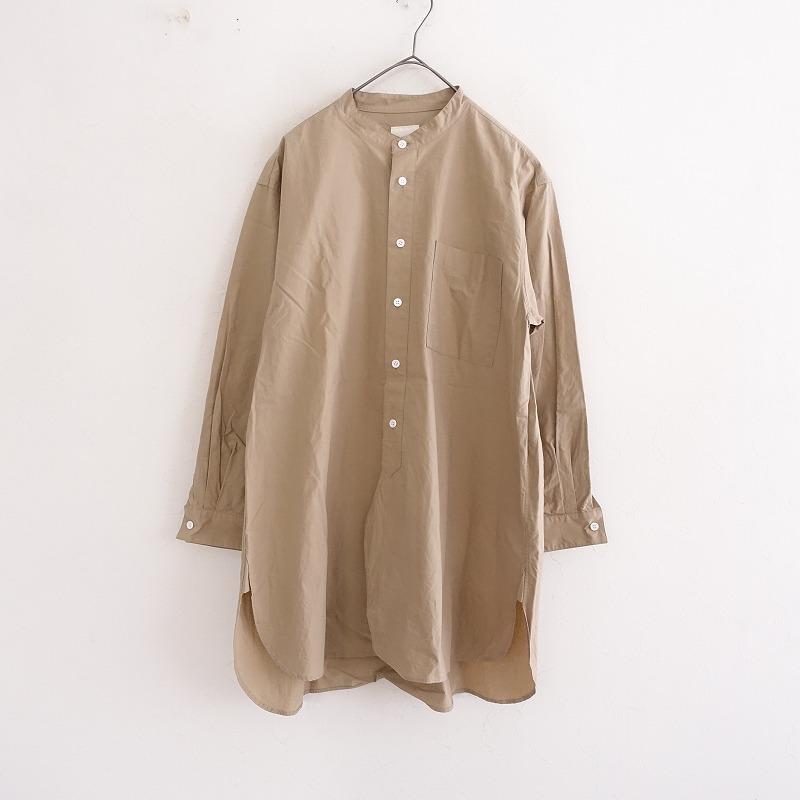 TOUJOURS（トゥジュー） *コットンシャツ*1薄手バンドカラー長袖 