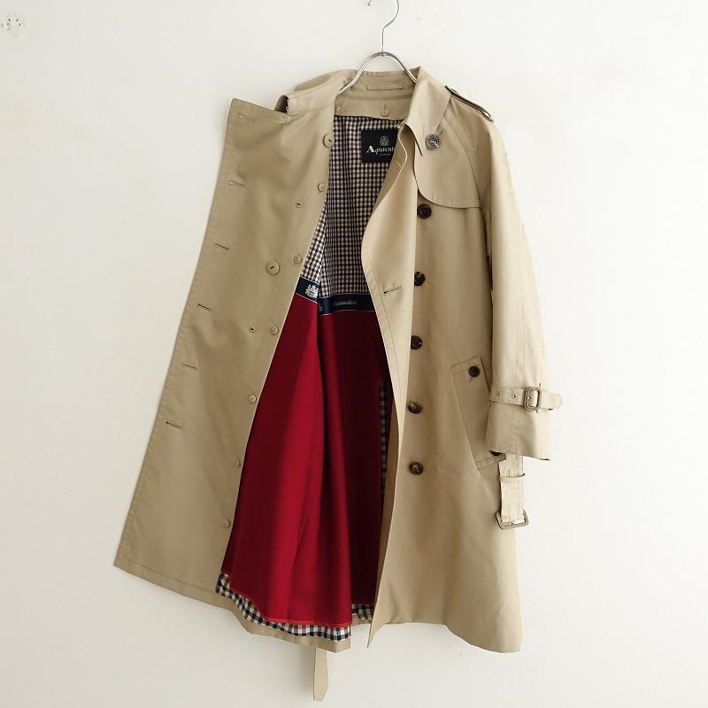 定価16.5万】アクアスキュータム Aquascutum *BASIC TRENCHCOAT LONG