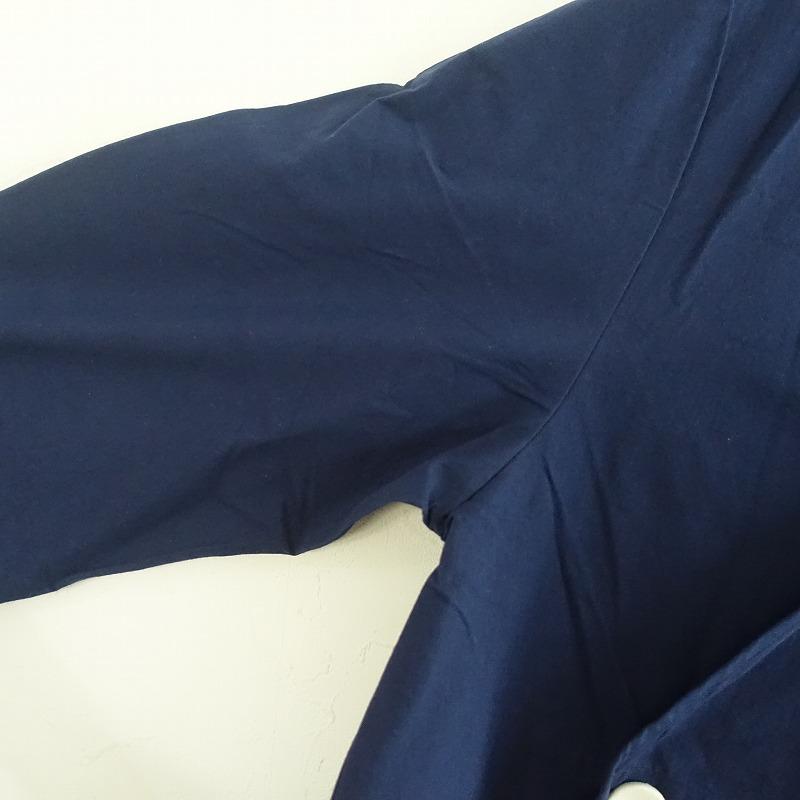 シロネ sirone *コットンノーカラーコットンコート*ジャケット紺