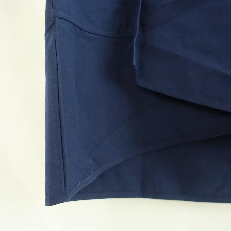 シロネ sirone *コットンノーカラーコットンコート*ジャケット紺