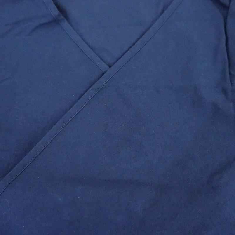 シロネ sirone *コットンノーカラーコットンコート*ジャケット紺