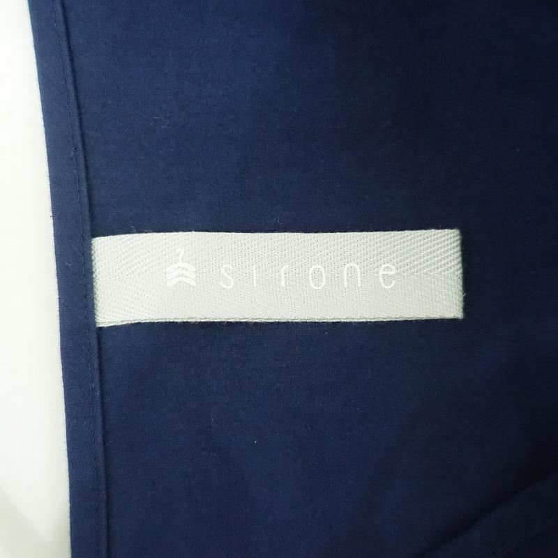 シロネ sirone *コットンノーカラーコットンコート*ジャケット紺