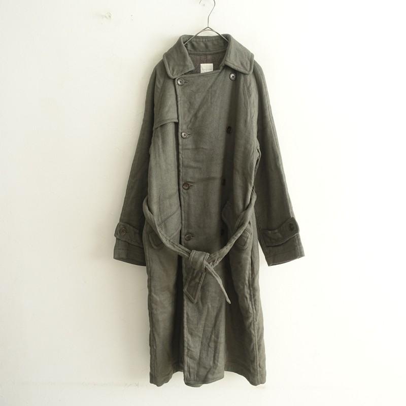 TOUJOURS（トゥジュー） *リネンウールブレンドダブルブレストコート*2