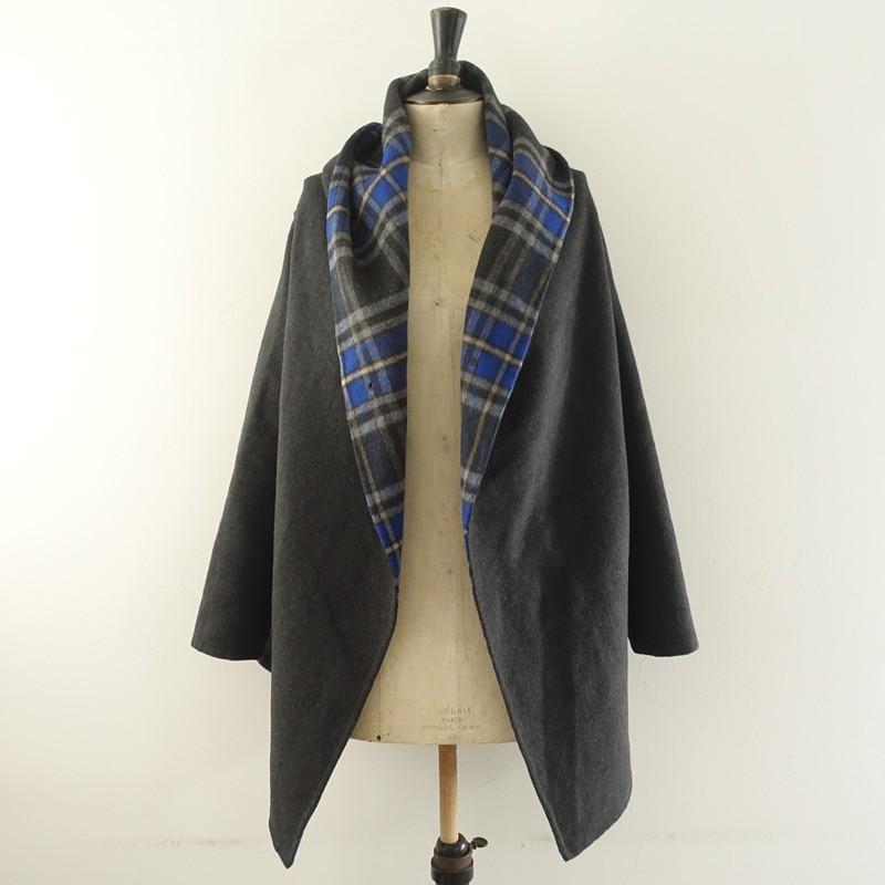 MidiUmi（ミディウミ） *リバーシブルチェックコート*ジャケット 
