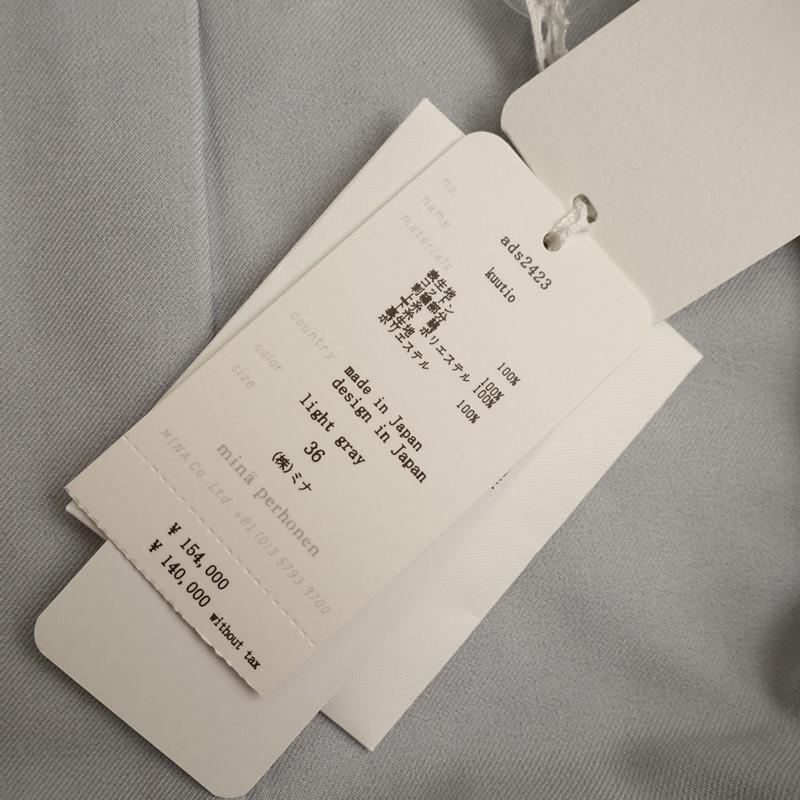 【2025SS/美品/定価15.4万】ミナペルホネン mina perhonen *kuutio ノーカラージャケット*36刺しゅう(jk1-2512-86)【50A62】の画像